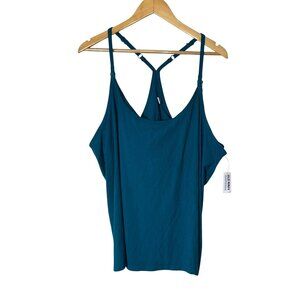 NWT Old Navy Teal Ribbed Racerback Tank Top Xl Maternity Womens